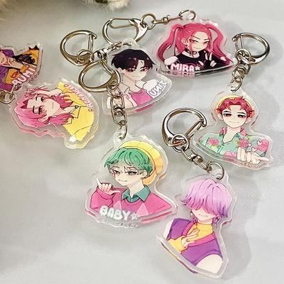 8pcs Kpop Demon Hunters Huntrix Saja Boys Keychains Rumi Zoey Jinu Mira Sold My Soul Keyrings - Kpop Fans Accessories Jewelry