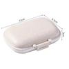 Travel Friendly Mini Portable 8 Grids Wheat Sealed Medicine Organizer Container Tablets Storage Dispenser Box