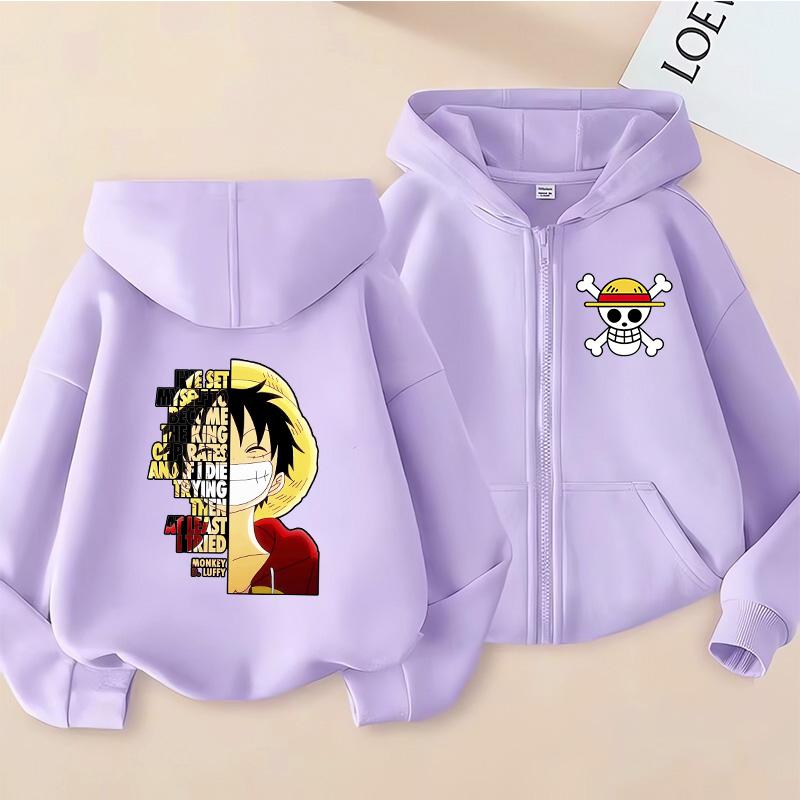Kids Zipper Hoodie Funny Casual Hoodies Jackets Boys Girls Zip Up Sweatshirt Hoodies