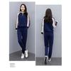 Women's 2 Piece Fleece Lined Tracksuit Half-Zip Color Block Sweatshirt & Jogger Pants