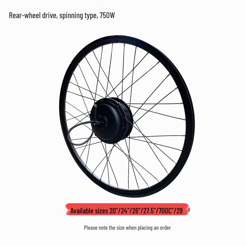 48V Electric Pedal Assist Mountain Bike Conversion Kit, 500W/750W Rear Drive, High-Speed Climbing Motor