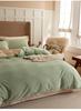 Mei Yun Ge High Weight Dove Velvet Double Splicing Warm Rolling Edge Craftsmanship Color blocked Single Duvet Cover