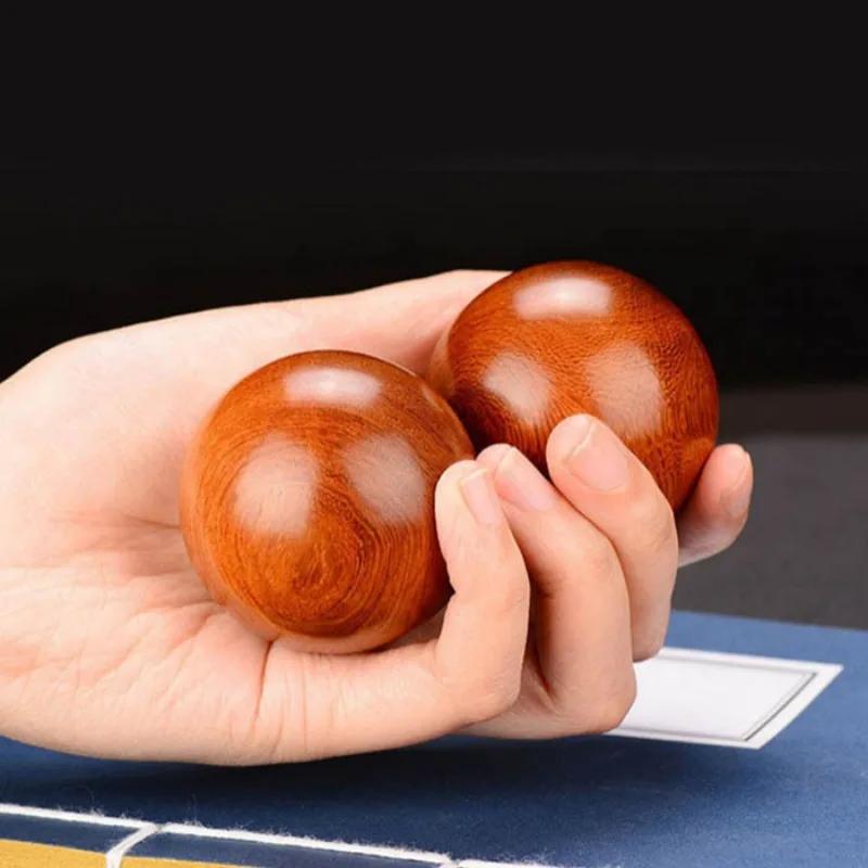 2-Pack Wooden Rolling Ball Set, Portable Hand Exerciser for Massage, Stress Relief & Relaxation