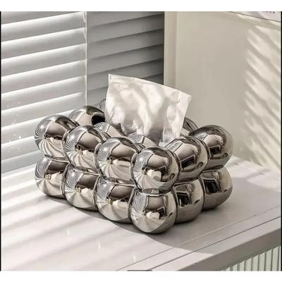 Galvanizovaná keramická krabička na kapesníky Krabička na papír Krabičky na ubrousky Stolní dekorační doplňky Úložné krabice na kapesníky Držák na papírové ručníky