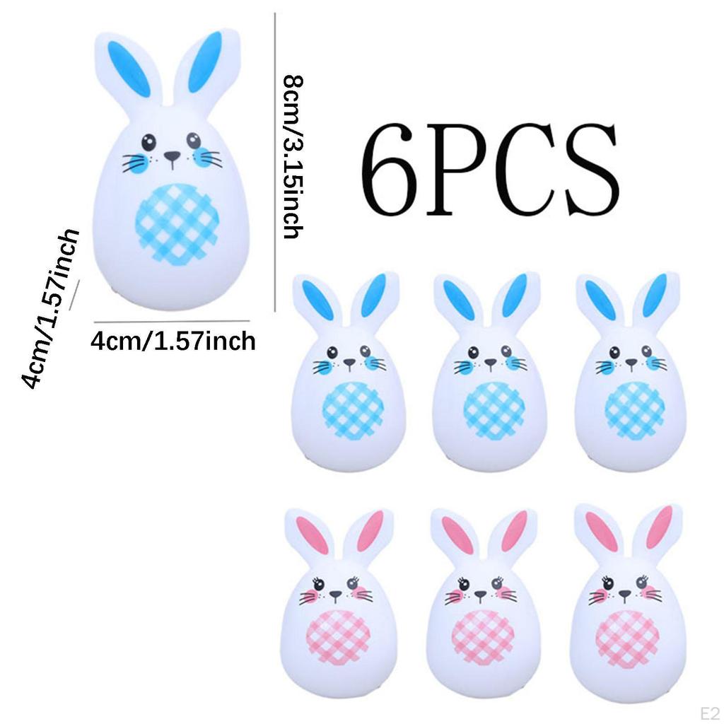 6 Pieces Easter Colorful Eggs Basket Filler Reusable Lightweight Party Decor Ornament for