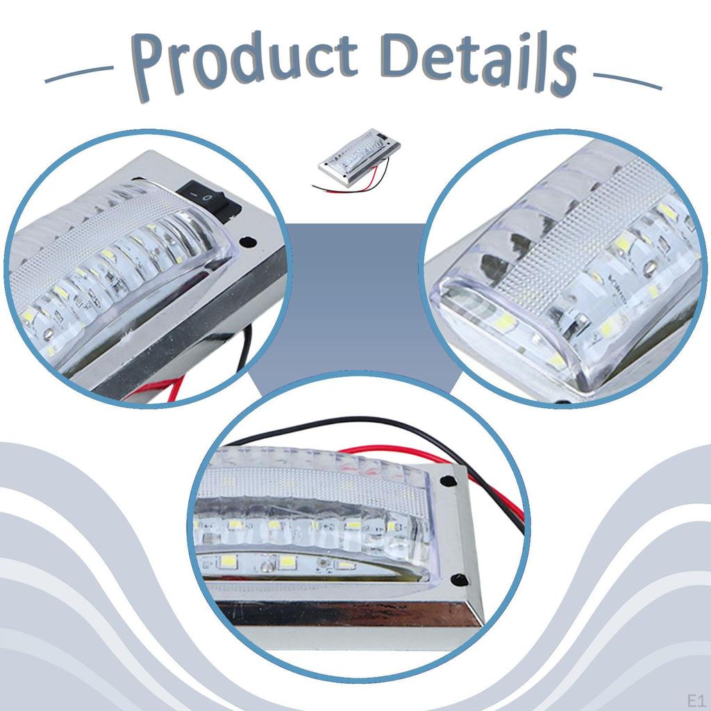 Car Ceiling Light Vehicle Lighting Bright with Roof Interior for Back Trunk Trailer Rv
