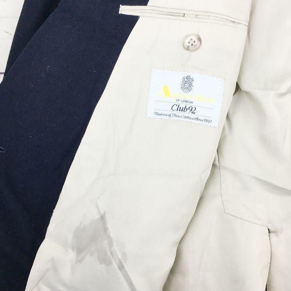 Aquascutum Tailored Jacket/Navy Blazer/Men's 170-175/Navy/Double Button/Gold Buttons(USED)