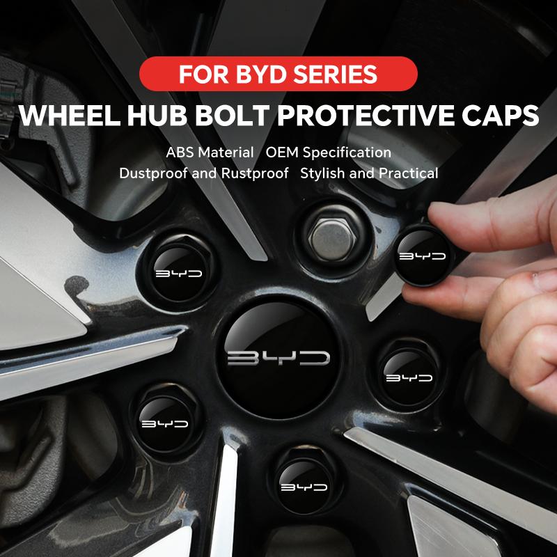 

20 pieces For BYD Atto 3/8 Dolphin Surf Seal U Dolphin Seal Sealion 3/6/7 Car tire screw cap, wheel hub screw protective cap BYD