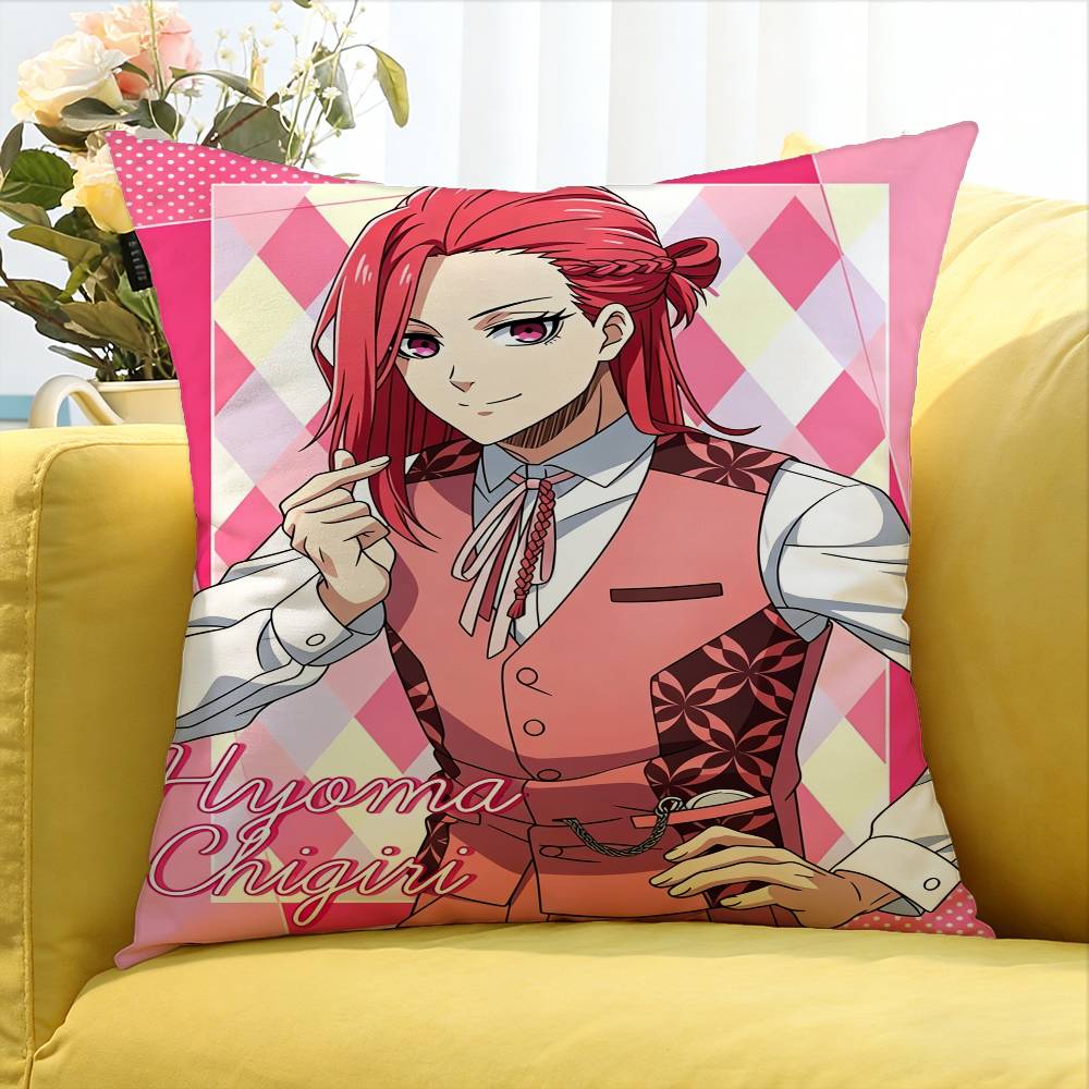 Chigiri Hyoma Various Sizes Square Pillow Case For Car Home Bedchamber Decor