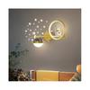 (black) Children's Room Wall Lamp Creative Astronaut Cartoon Astronaut Starry Sky Bedroom Bedside Lamp