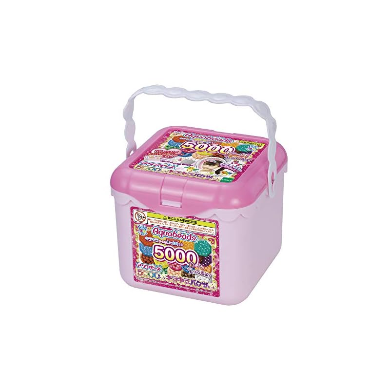 Aquabeads Bead Set [5000 Beads Glitter Bucket Set] AQ-S77 ST Mark Certified Ages 6+ Toy Water Sticks Together Making Toy Aquabeads Epoch Co., Ltd.