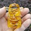 1Pcs Yellow Feng Shui Five Fu God Of Wealth Chinese Gold Coins Home Office Decoration Desktop Jewelry Auspicious Gifts