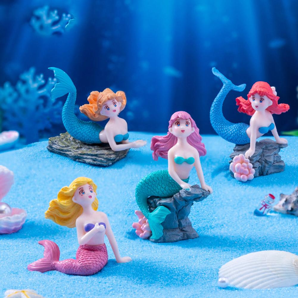Floating Mermaid Ornament for Aquarium Magical Fish Tank Decor Vibrant Colors Unique Sculpture Aquarium Landscape Accessory