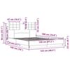 Bed Frame with Headboard Brown Oak Effect 120 X 190 Cm