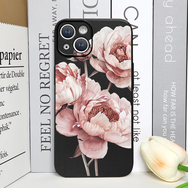 Schöne Ölmalerei Lotusblume Handyhülle für IPhone 16 15 14 11 Pro Max 13 12 Mini XR XS X 7 8Plus SE2 Weiche Silikonhülle