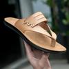 FashionNew Outdoor Men's Flip Flops Leisure Walking Summer Shoes for Men Beach Slippers Fashion Brand Cool Handmade Leather Sandals Man