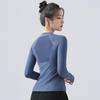 Damen Schnelltrocknendes Slim Fit Outdoor-Sportoberteil – Langarm Yoga & Lauf-Reißverschlusshemd