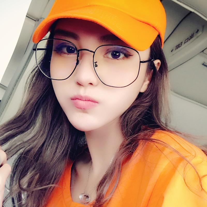 Square-framed Glasses Women Men Metal Exquisite Simple Eyewear Business Commute Female Male Blue Light Blocking Glasses