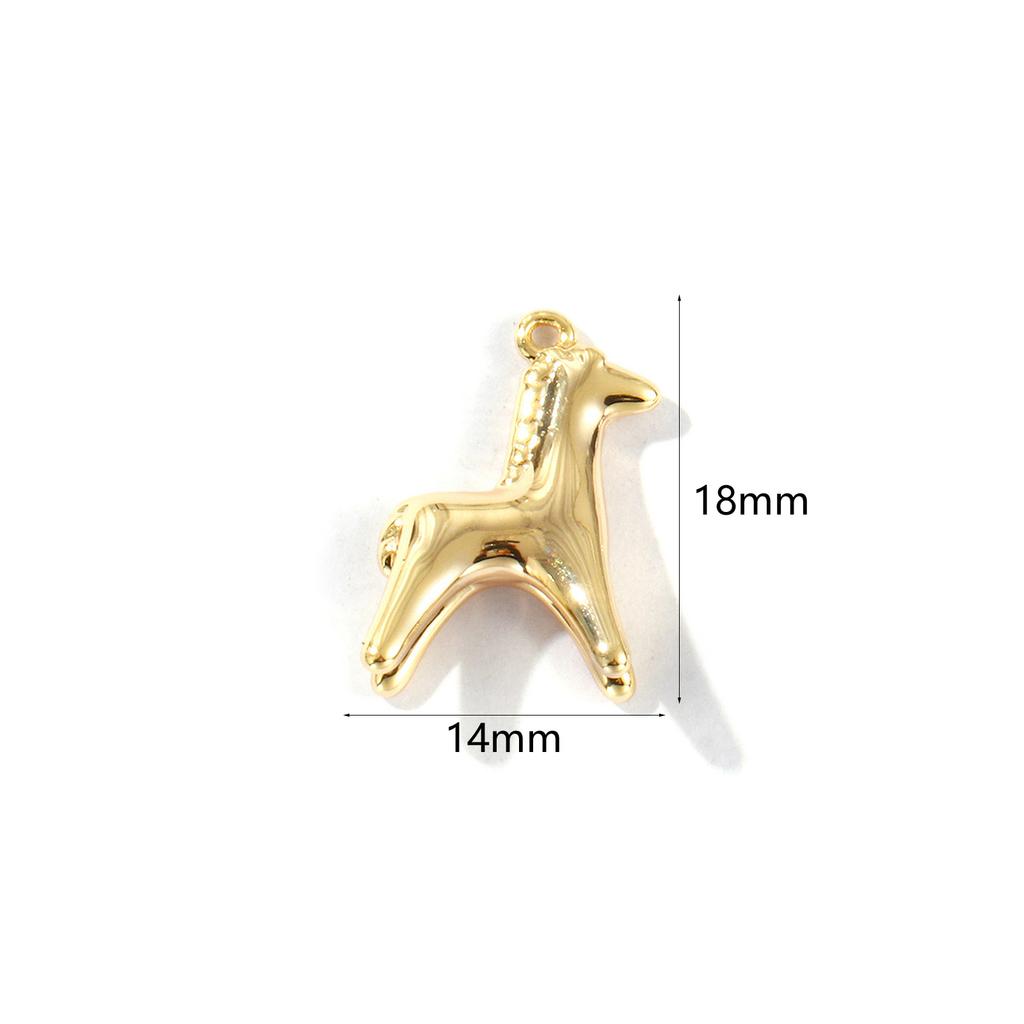 1/2 Piece 2026 New Arrival Brass Charms Gold Plated Cute Horse Animal Pendants For DIY Necklace Bracelet Jewelry Making Findings