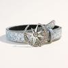 Rhinestone Snap Buckle Belt Women'S Style Belt Decoration Personality Sequined Jeans Belt Design