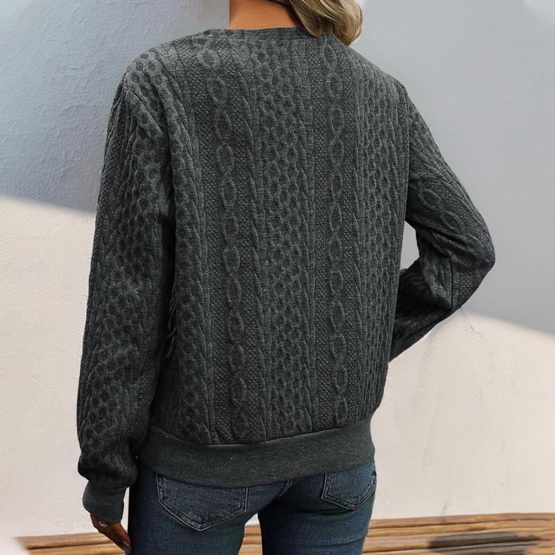 European & American Bestseller: Retro Pleated Long-Sleeve Casual Sweatshirt for Women