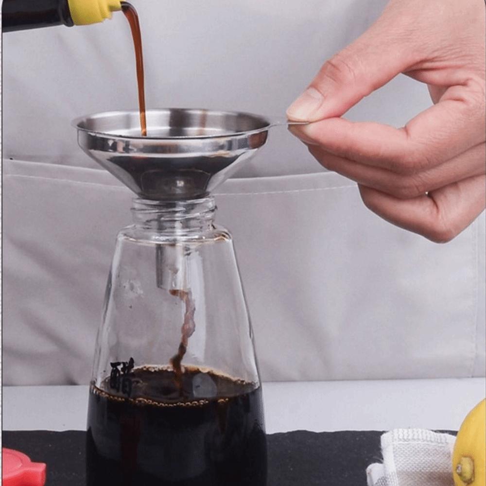 3/5Pcs Mini Kitchen Funnels Set Stainless Steel Multipurpose Funnel  Cooking Powder