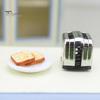 Mini-Toaster Modell 1:12 puppenhaus Zubehör Simulation Miniatur Toaster mit 2 Abnehmbare Toasts für Küche Szene