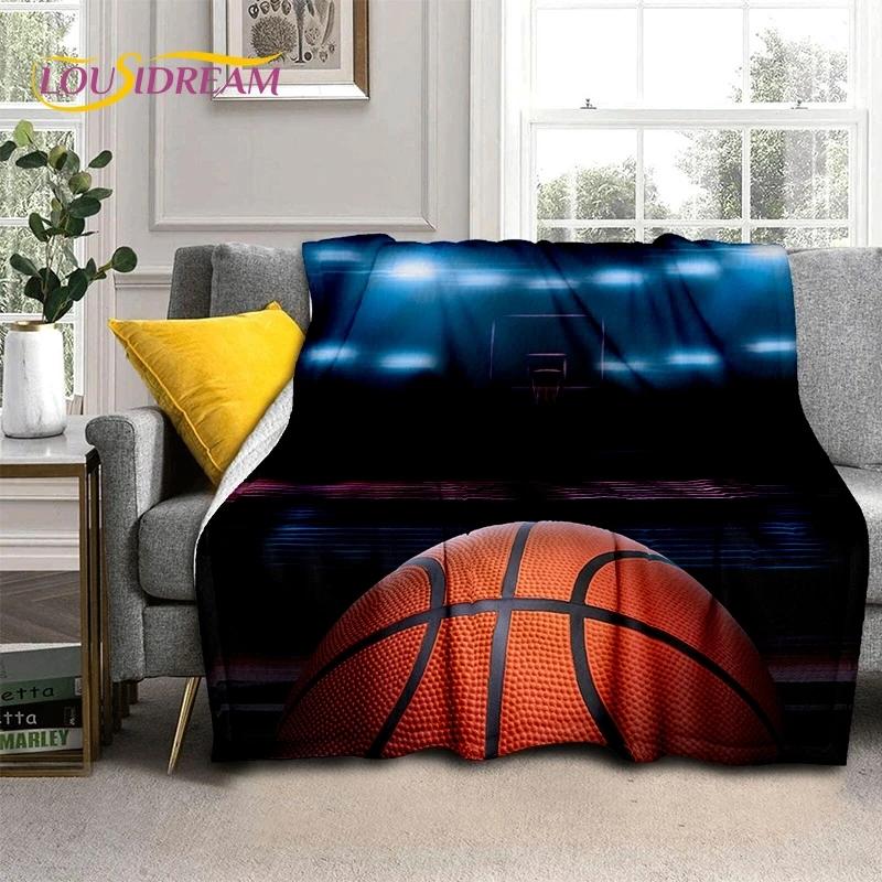 Nejnovější rám basketbalového hřiště Měkká flanelová deka na postele Ložnice Pohovka Piknik, Přehoz na přikrytí Venkovní volnočasový Spánek Dárek