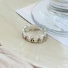 Copper Contemporary Vintage Ring For Women With Luxurious Gold Finish And Dazzling Geometric Diamond Detailing