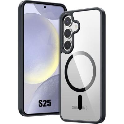 Schutzhülle - BOOLING - für Samsung Galaxy S25 - Stoßfest - Magnetischer Ring - Schwarz