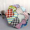 1pc Fabric Pattern Automatic Open, Sturdy Iron Frame, Compact Folding Design, All-Season Portable Umbrella for Women & Men, Outdoor Umbrella