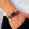 New In Boho Rope Bracelet Men 100% Unfading Stainless Steel Braslet Lucky Thread Braclet Gift For Him Outdoor Survival Brazalete