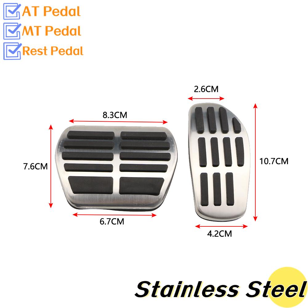 Car Pedal Pad Cover For Nissan X-trail T32 Qashqai Rogue Sport J11 For Renault Kadjar Koleos QM6 MT AT Fuel Brake Footrest Pedal