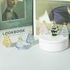 Mini Farbkristall Weihnachtsbaum Figur Sammlerstück Handgefertigt Mundgeblasenes Glas Weihnachtsbaum Ornament Tischplatte Festival Geschenk