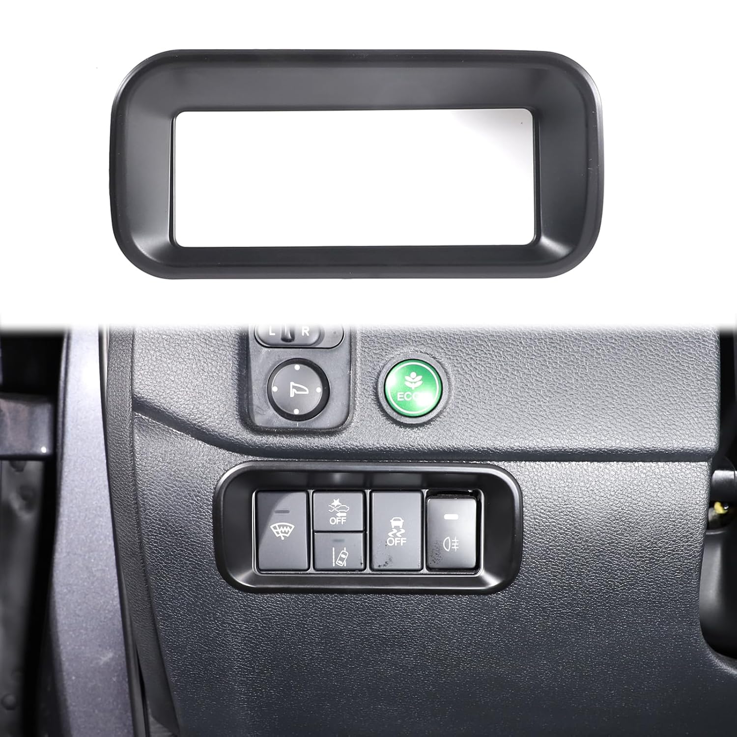 Car Headlight Switch Button Frame Cover Trim Compatible with Honda Pilot 2016-2022/ Ridgeline 2017-2023/ Passport 2019-2023, Fog Head Light Adjust чёрный