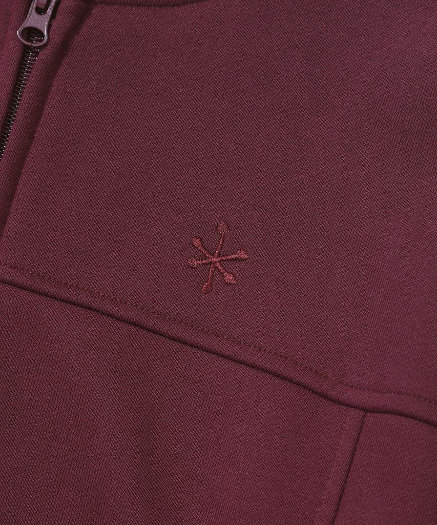 Cgp Symbol Point Zip-Up Hoodie (With Long Sleeve) - Burgundy
