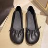 Fashion Pleated Women Flats Shoes Fashion Shallow New Autumn Loafers Shoes 2025 Casual Sneakers Classical Elegant Soft Zapatillas Mujer