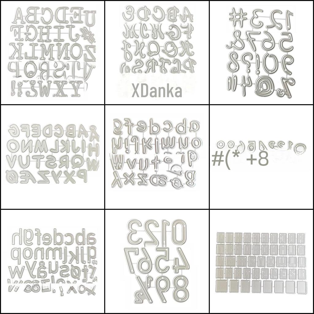 9-Style Metal Carbon Steel Letter & Number Knife Mold for DIY Cutting
