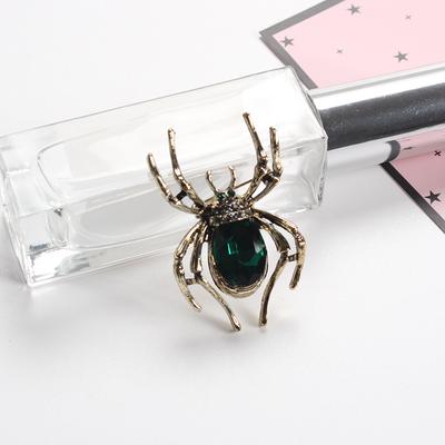 Retro-Trend-Legierung Diamantbesetzte Kristallspinne Brosche Personalisierte Halsnadel Anstecknadel Herren- und Damenbekleidung