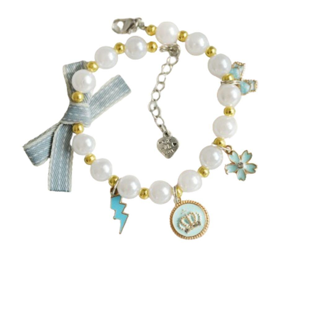 

Adjustable Pet Collar Princess Cat Jewelry Exquisite Cat Pearl Necklace Cat and Dog S