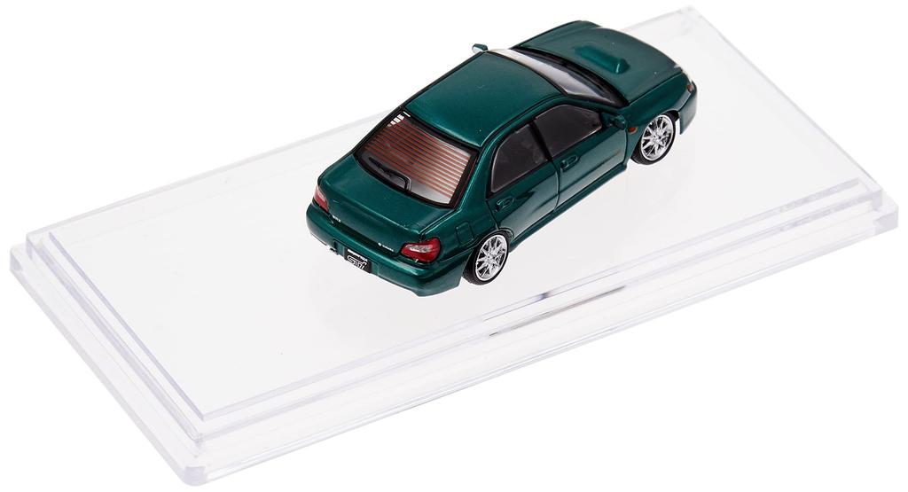 BM CREATIONS Scale Subaru Impreza WRX 2001 Custom Green JDM LHD Finished Model 1/64 (64B0071)
