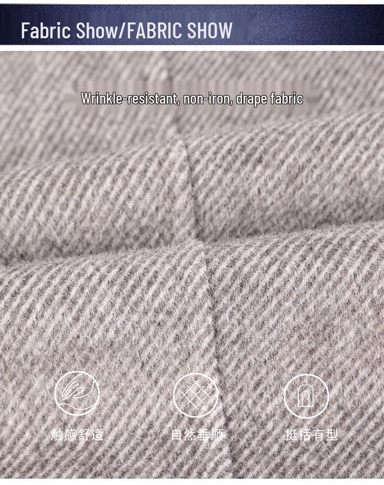 2025 Men's Double-Sided Cashmere & Wool Autumn-Winter Business Coat with Down Liner
