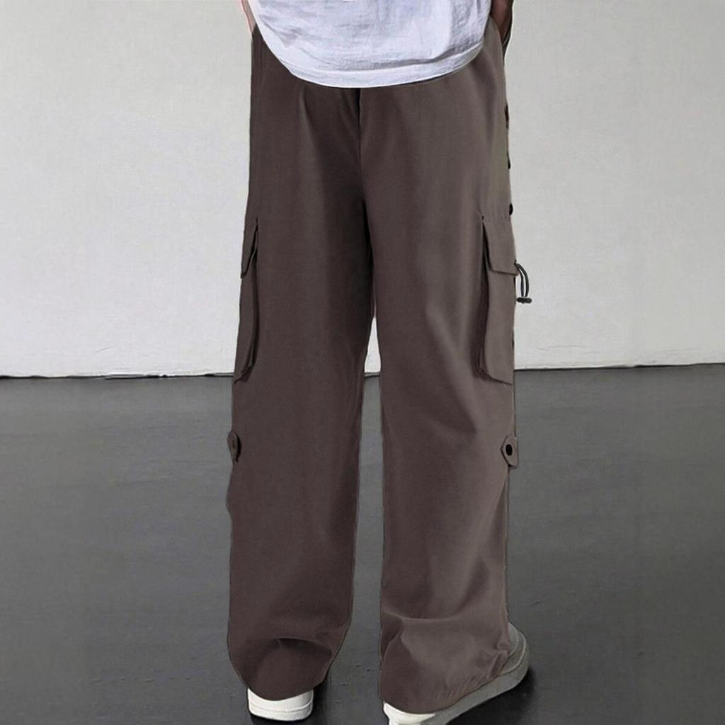 American Functional Parachute Soldier Overalls Men's Autumn Loose Wide-leg Straight Quick-drying Casual Trousers Tide