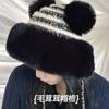 Winter Hat Female Cute Antlers Hairball Ear Protectors Plush Hat Christmas Thickened Northeast Lei Feng Hat Cycling Hat