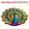 Soft Peacock Carpet Non-slip Bathroom Floor Mat Portable Blanket  for Living Room Tea Table Bedside