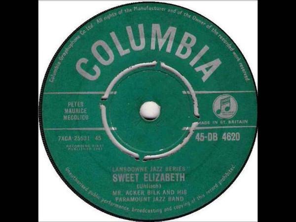 

7inch Record ACKER BILK HIS PARAMOUNT JAZZ BAN Sweet Elizabeth 45DB4620 Columbia 1961 UK Jazz Used