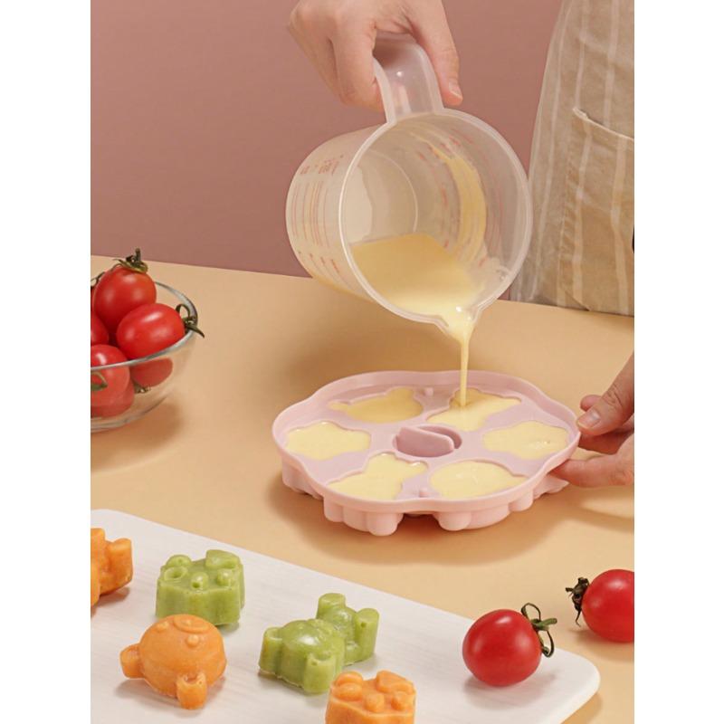 Cavity Cute Animal Ice Cream Silicone Mold, Easy Release with Lid Design, Cartoon Cat Paw & Bear Shaped Ice Cream/Ice Cube Maker