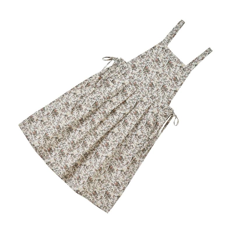 Wodoodporny bawełniany fartuch regulowany przedłużony fartuch fartuch kuchenny z 2 kieszeniami X3UC