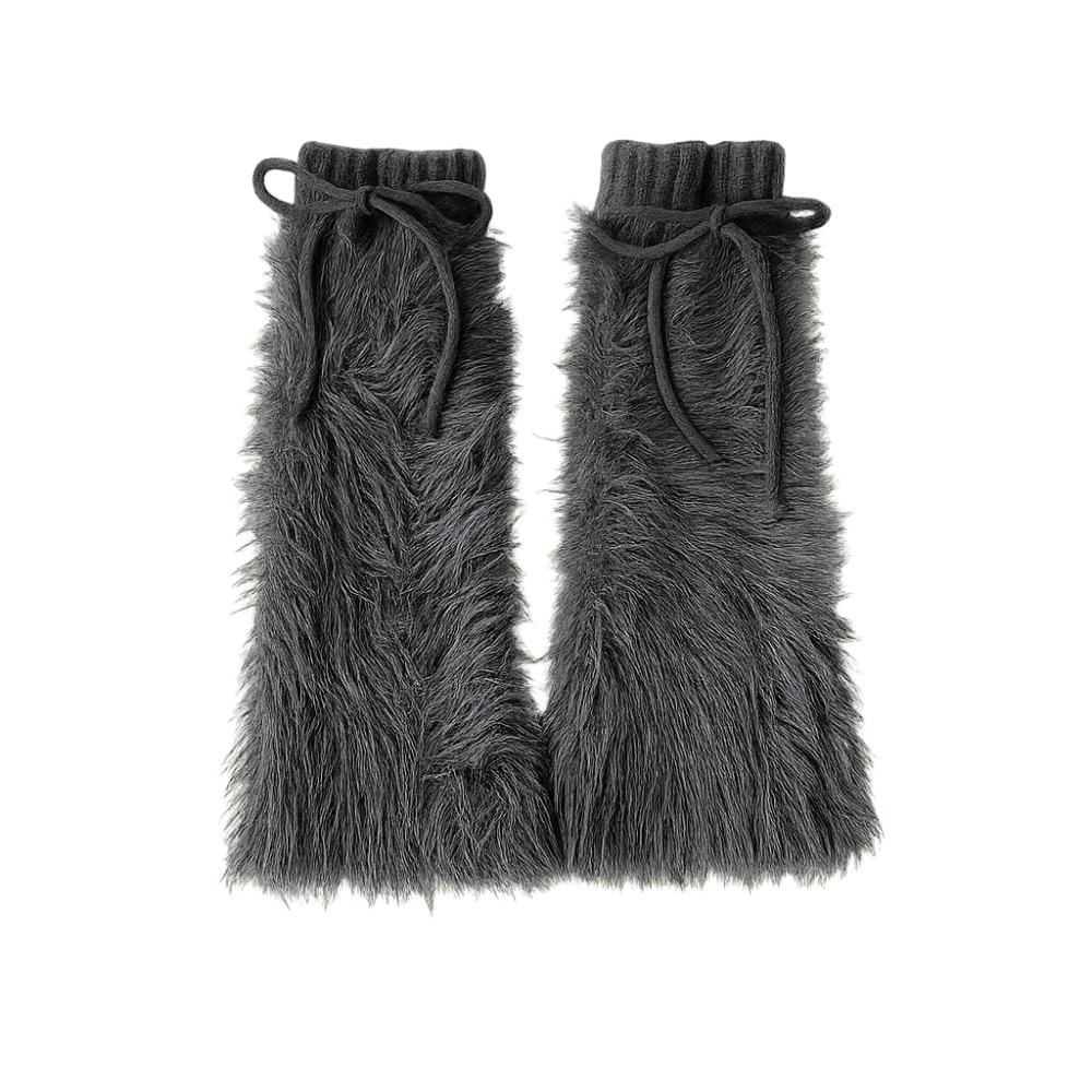 Knitted Winter Leg Warmers Y2K Plush Leg Coverings Soft Furry Leg Warmers  Accessories