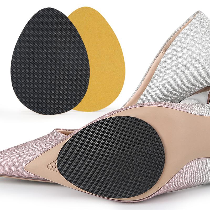 New Forefoot Anti Skid Sticker Wear Resistant Beef Tendon Glue High Heel Sole Plaid Rubber Insole for Shoes